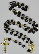 Chapelet Plaqué Or et Perles de Sodalite Véritable