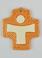 Croix Céramique - Orange