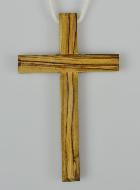 Croix de Communion en Bois d'Olivier avec Cordon 9 cm