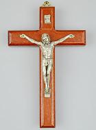 Crucifix en Bois du Christ Argenté