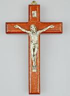 Crucifix en Bois du Christ Argenté