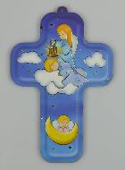 Croix en Bois Enfant - Ange Gardien Protecteur