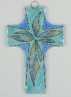 Croix en Verre Artisanale - 12 cm