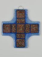 Croix en Verre Motif Moderne - Cadeau de Communion
