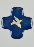 Croix Esprit Saint en Emaux du Liban - Cadeau de Baptême