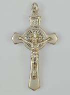 Pendentif Croix Saint Benoit Argentée