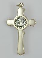 Pendentif Croix Saint Benoit Argentée