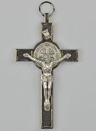 Croix Saint Benoit Noire en Métal