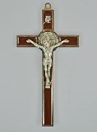 Crucifix Croix de Saint Benoit 20cm - Métal Marron