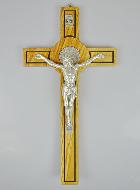 Crucifix Croix de Saint Benoit en Bois - 40cm