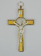 Croix de Saint Benoit en Bois d'Olivier - 12cm