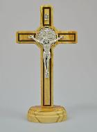 Croix de Saint Benoit en Bois d'Olivier - 15cm