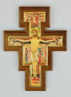 Crucifix de Saint François en Bois - 13 cm