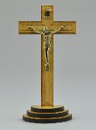 Crucifix en bois et Christ Style Bronze - 12 cm