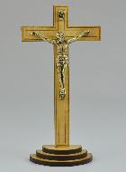 Crucifix en bois et Christ Style Bronze - 16 cm