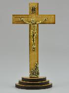 Crucifix en Bois et Christ Style Bronze de Lourdes - 12 cm