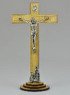 Crucifix en Bois et Christ Style Bronze de Lourdes - 21 cm