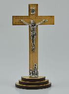 Crucifix en Bois et Christ Style Bronze Vieilli de Lourdes - 12 cm