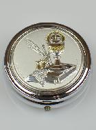 Pilulier Sainte Eucharistie Pain de Vie - Boîte et Médaille en Argent