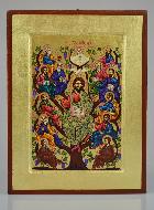 Icône Byzantine Jésus-Christ Arbre Vie - 25 cm