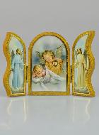 Icône Triptyque Ange-Gardien Protecteur - 12 cm