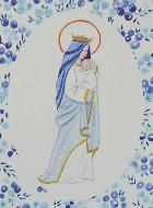 Image de Baptême - Vierge Couronnée à l'Enfant Jésus