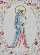 Image de Baptême - Vierge Couronnée au Lys