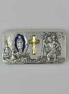 Magnet Notre Dame de Lourdes & Saint Christophe - 4.5 cm