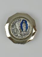 Magnet Religieux Médaille Notre Dame de Lourdes - 3 cm