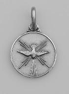 Médaille Colombe de l'Esprit Saint en Argent Massif - 14mm