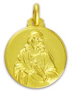 Médaille de Baptême du Scapulaire en Plaqué Or