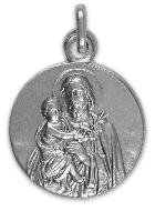 Médaille de Baptême Saint Joseph à l'Enfant Jésus en Argent