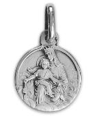 Médaille du Scapulaire en Argent Massif 925/1000 - 12 mm