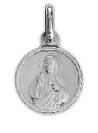 Médaille du Scapulaire en Argent Massif 925/1000 - 12 mm