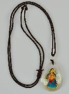 Médaille Goutte en Verre - Coeur Sacré de Jésus - sur Cordon