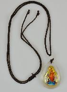 Médaille Goutte en Verre - Coeur Sacré de Marie - sur Cordon