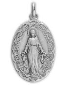 Médaille Miraculeuse Festonnée en Argent Massif - 35 mm