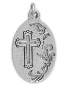 Médaille Religieuse Saint Christophe Argentée - 20 mm