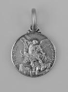 Médaille Saint Michel en Argent Massif - 12mm