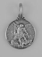 Médaille Saint Michel en Argent Massif - 16mm