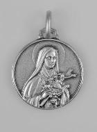 Médaille Sainte Thérèse en Argent Massif - 10mm