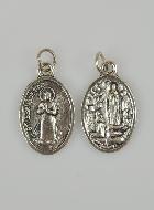 Médaille Ste Bernadette et Notre Dame de Lourdes en Métal - 20mm