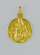 Médaille du Scapulaire en Plaqué Or - 18mm