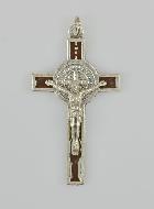 Pendentif Croix de Saint Benoit - Marron - 5cm