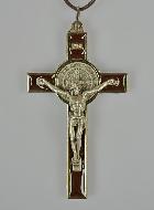 Pendentif Croix de Saint Benoit - Marron - 8cm