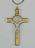 Pendentif Croix de Saint Benoit en Bois - 7cm