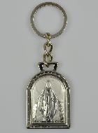 Porte-Clés de la Vierge Miraculeuse Rue du Bac - Argent Massif - 5 cm