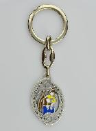 Porte-Clés de Saint Christophe - Métal Ajouré - 3.5 cm