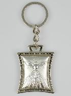 Porte-Clés Esprit Saint en Métal Argenté - 4 cm