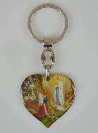 Porte-Clés Religieux Coeur Notre Dame de Lourdes - 3.5cm